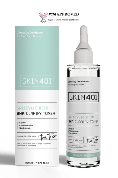 Skin401 Sivilce Oluşumunu Önlemeye ve Gözenek Görünümü Azaltmaya Yardımcı Bakim Rutini (Karma ve Yağlı Cilt Tipleri)