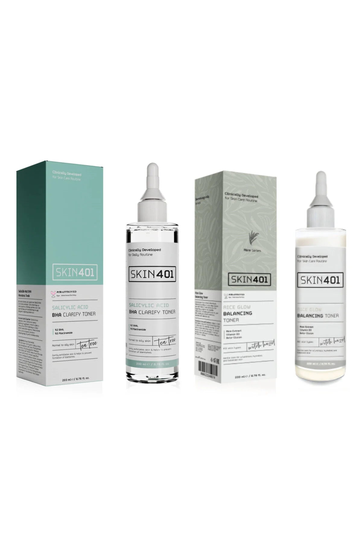 SKIN401 Skin401 Siyah Nokta Karşıtı ve Dengeleyici Tonik 2'li Set | Flavus