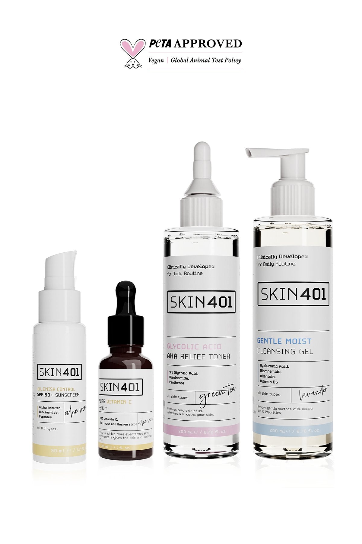 SKIN401 Skin401 Tam Koruma Gündüz Bakim Rutini (Tüm Cilt Tipleri)