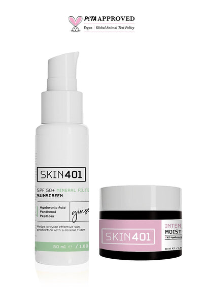 Skin401 Yoğun Nemlendirici ve Mineral Filtreli Güneş Kremi Seti