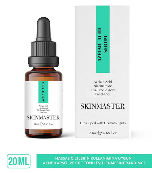 SkinMaster Akneye Yatkın Hassas Ciltlerin Kullanımına Uygun Leke Karşıtı Azelaik Asit Serum ( Azelaik Asit %5)
