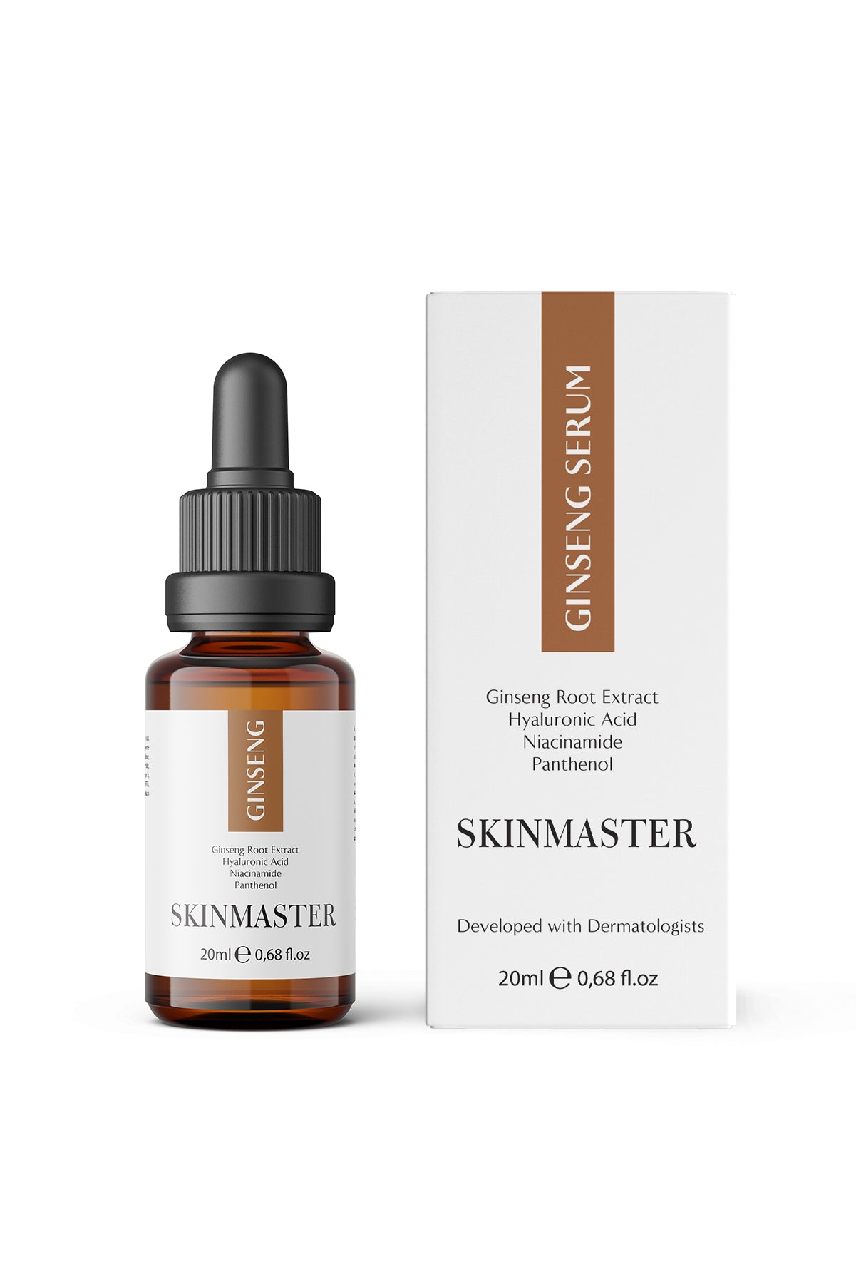 SKINMASTER SkinMaster Cilt Yenilenmesine ve Tazelenmesine Yardımcı Ginseng Serum (Ginseng Özü %5 + Niacinamide + HA) | Flavus