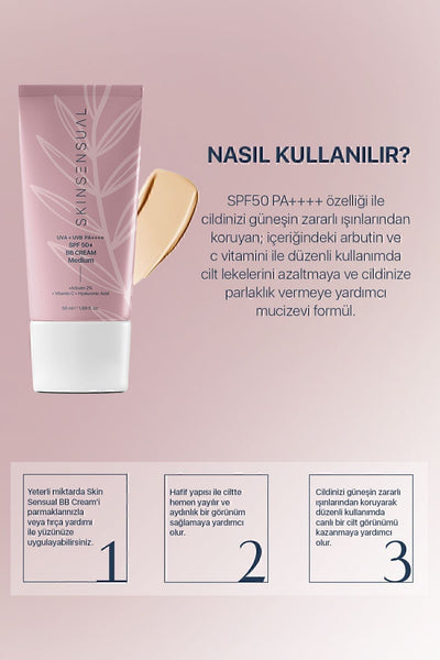 Skinsensual BB Krem Medium | 50 Spf Uva/Uvb Pa++++ Aydınlık ve Canlılık