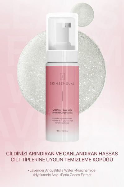 Skinsensual Cleanser Foam With Lavender Angustifolia Niacinamide Hyaluronic Acid Temizleme Köpüğü