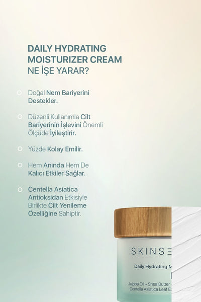 Skinsensual Daily Hydrating Moisturizer Cream Jojoba Oil Shea Butter 24 Saat Etkili Nemlendirici