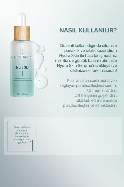 Skinsensual Hydra Skin Nem Serumu (hyaluronic Acid %2) Tüm Cilt Tipleri Için Yoğun Nemlendirme