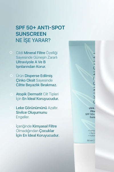 Skinsensual Leke Oluşumunu Önlemeye Yardımcı, Nemlendirme Etkili Güneş Kremi 50 Spf Uva/uvb Pa++++