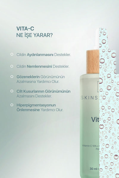 Skinsensual Vita-c Vitamin C 10%, Postbiotic Ve Cilt Tonu Eşitleyici Cilt Bakım Serumu 30 ml