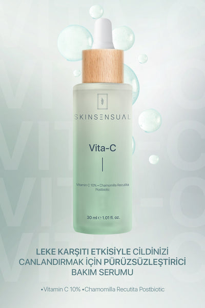 Skinsensual Vita-c Vitamin C 10%, Postbiotic Ve Cilt Tonu Eşitleyici Cilt Bakım Serumu 30 ml