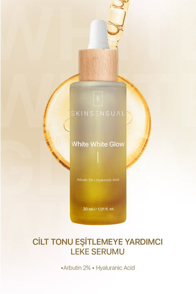 Skinsensual White White Glow Leke Serumu (ARBUTİN %2 HYALURONİC ACİD) Cilt Tonu Eşitlemeye Yardımcı Serum