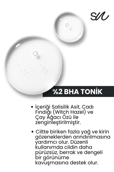 Synora Gözenek Sıkılaştırıcı, Siyah Nokta Karşıtı ve Arındırıcı %2 BHA Tonik