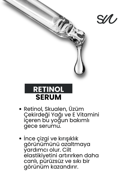 Synora İnce Çizgi ve Kırışıklık,Yaşlanma Karşıtı Canlandırıcı Retinol Serum