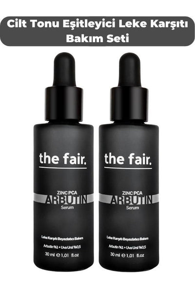 The Fair . Arbutin Cilt Tonu Eşitleyici Leke Karşıtı Bakım Serumu %1 Arbutin+ %0.5 30 Ml 2'li Set