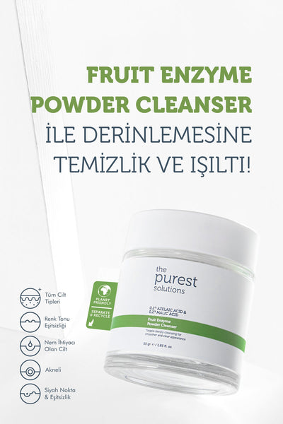 The Purest Solutions - 0,2% Azelaic Acid + 0,2% Malic Acid Fruit Enzyme Powder Cleanser 55 GR