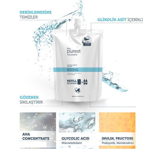The Purest Solutions Exfoliating + Clarifying Toner 400 ml - Refill