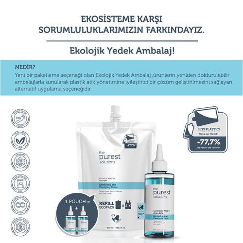 The Purest Solutions Exfoliating + Clarifying Toner 400 ml - Refill