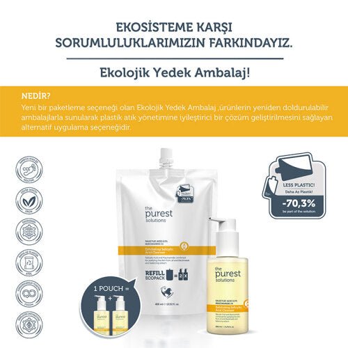 The Purest Solutions Exfoliating Salicylic Acid Cleanser 0,5% Salicylic Acid, 1%Niacinamide 400 ml - Refill