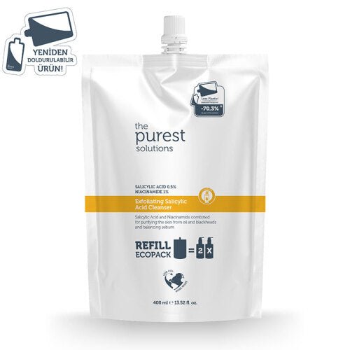 The Purest Solutions Exfoliating Salicylic Acid Cleanser 0,5% Salicylic Acid, 1%Niacinamide 400 ml - Refill