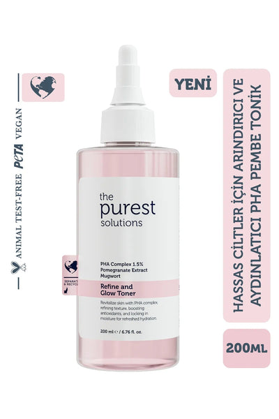 The Purest Solutions Hassas Ciltler İçin Arındırıcı ve Aydınlatıcı PHA Pembe Tonik 200ml
