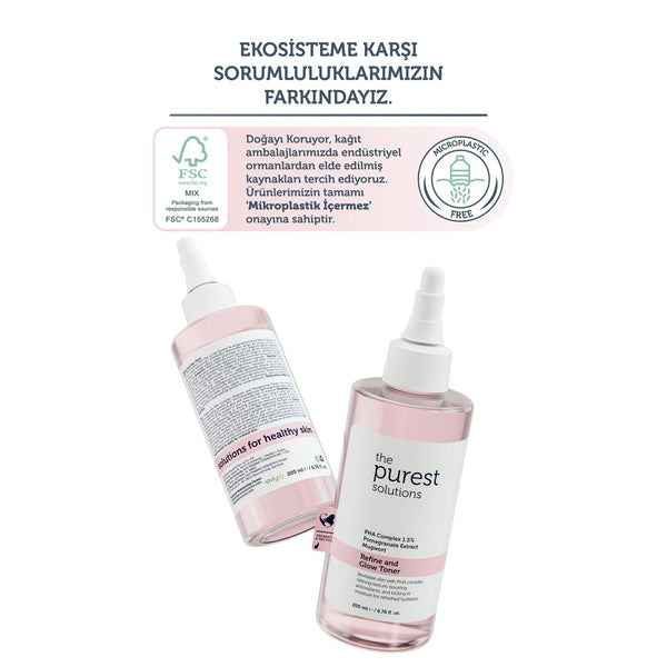 The Purest Solutions Hassas Ciltler İçin Arındırıcı ve Aydınlatıcı PHA Pembe Tonik