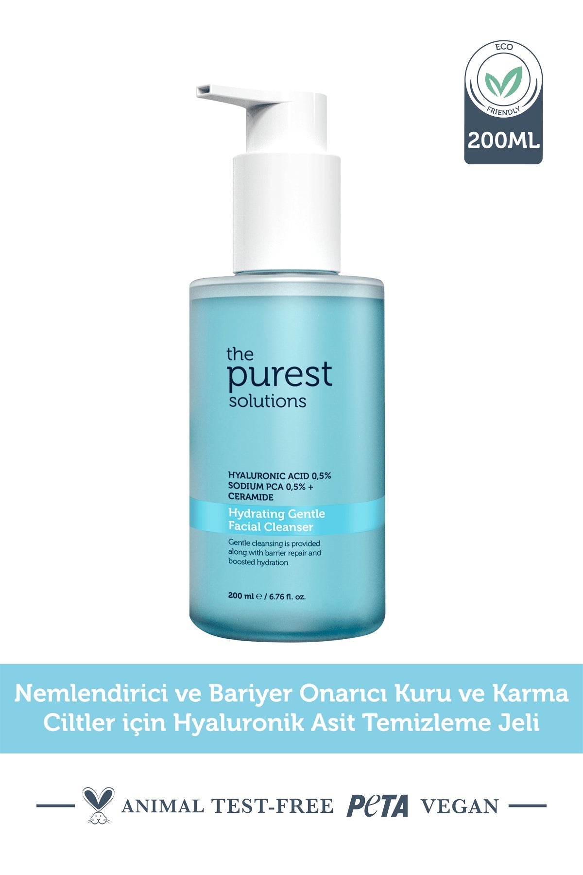 THE PUREST SOLUTIONS The Purest Solutions Hydrating Gentle Facial Cleanser 0,5% Hyaluronic Acid, 0.5% Sodium PCA Ceramide