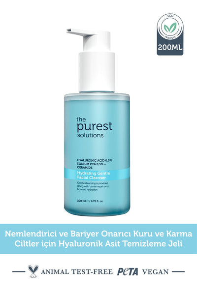 The Purest Solutions Hydrating Gentle Facial Cleanser 0,5% Hyaluronic Acid, 0.5% Sodium PCA Ceramide