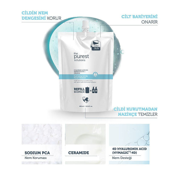 The Purest Solutions Hydrating Gentle Facial Cleanser 400 ml - Refill