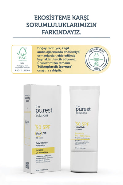 The Purest Solutions - Invisible UV Protection, Daily Intensive Moisturizer 50+ SPF  50 ML