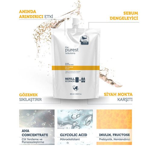 The Purest Solutions Oil Control Toner 400 ml - Refill