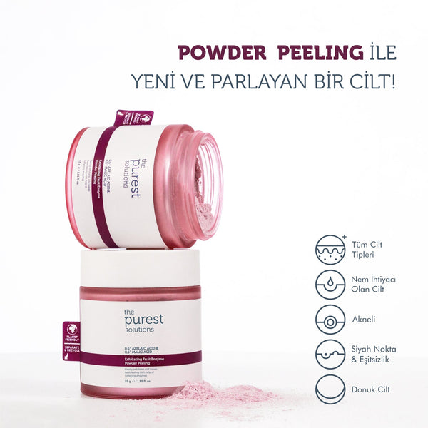 The Purest Solutions Refill Ekolojik Yedek Paket- Arındırıcı Ve Aydınlatıcı Enzim Kırmızı Toz Peeling 55 Gr
