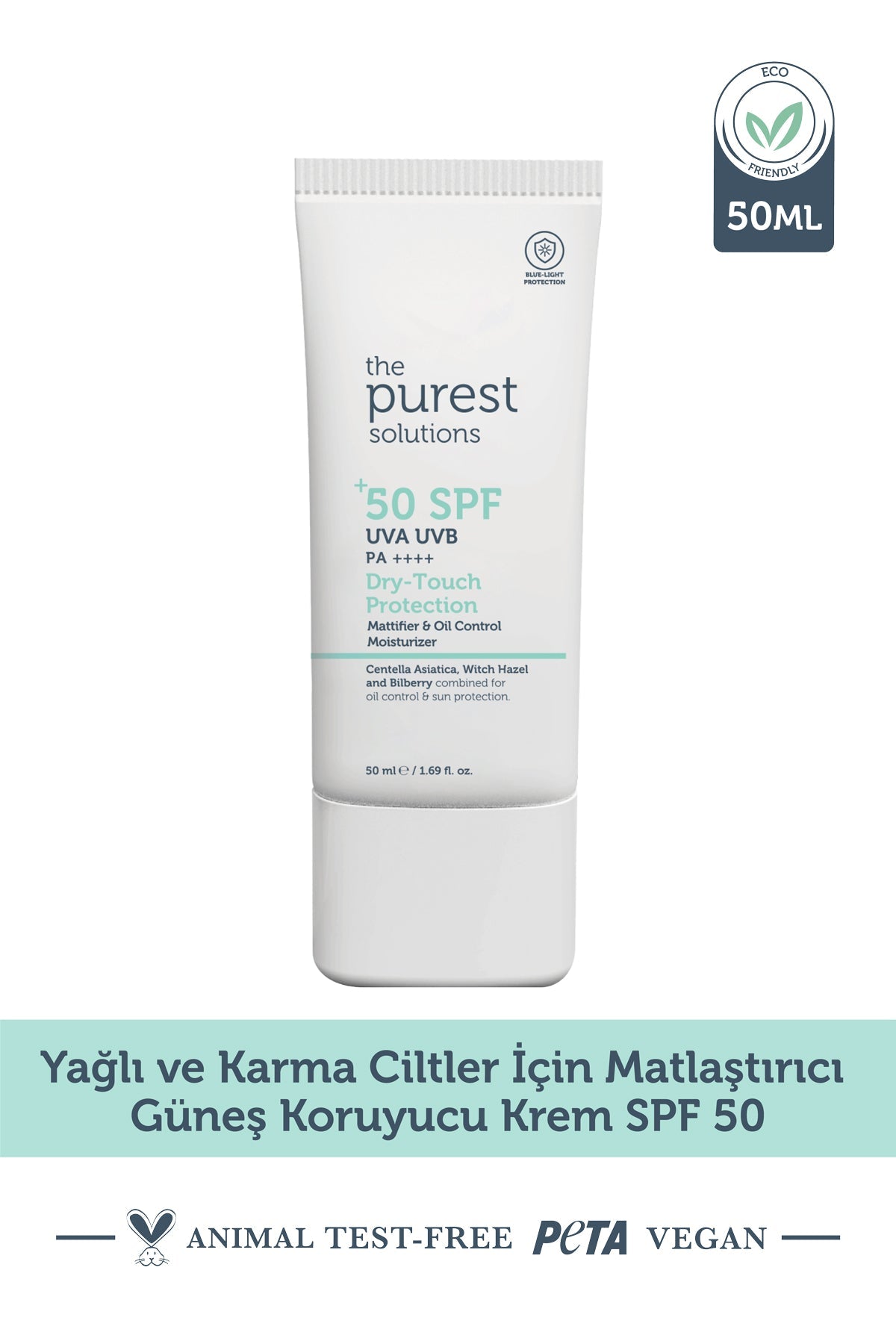 THE PUREST SOLUTIONS The Purest Solutions Yağlı Ciltler Için Mat Bitişli Güneş Kremi 50+ Spf Dry-touch Protection