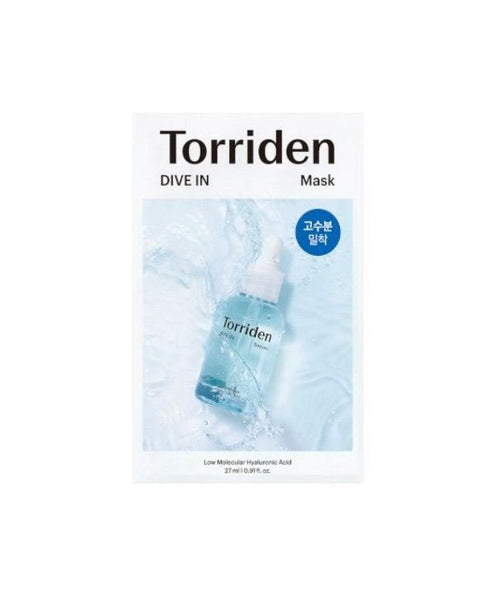 Torriden - DIVE-IN Low Molecular Hyaluronic Acid Mask Pack (5 Tip Mikro Hyaluronik Asitli Nem Bombası Yaprak Maske) 27ml