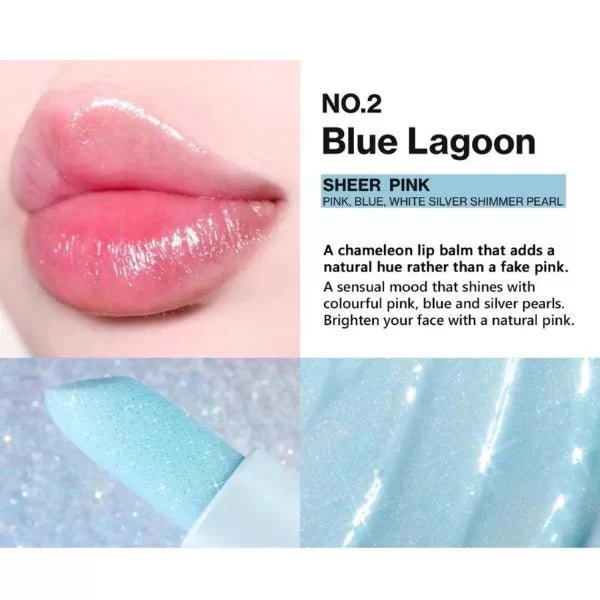 UNLEASHIA Glacier Vegan Lip Balm No:2 Blue Lagoon