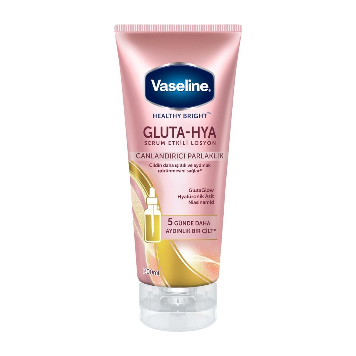 VASELINE Vaseline Gluta Hya Serum Etkili Losyon Canlandırıcı Parlaklık 200 ml SKT İndirimi