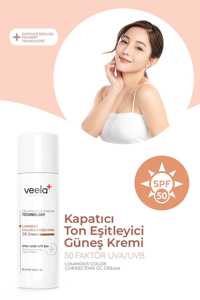 Veela Kapatıcı - Cilt Tonu Eşitleyici 50 Faktör Cc Krem Luminous Color Correctıng Cc Cream Spf 50