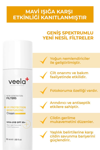 Veela Nemlendirici Güneş Kremi Uv Protection & Moisturizing Cream 50 Spf
