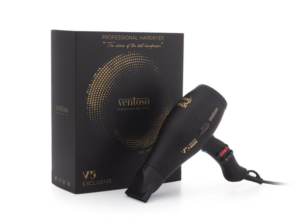 Ventoso V5 Exclusive Ionic Profesyonel Fön Makinesi Silk Touch Black