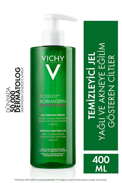 Vichy Normaderm Phytosolution Arındırıcı Yüz Temizleme Jeli Yağlı ve Karma Ciltler 400 ml