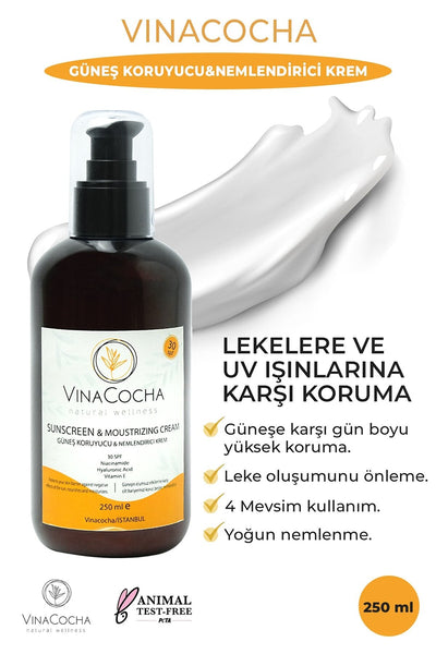 Vinacocha Güneş Koruyucu & Nemlendirici Krem 250 ml SKT İndirimi