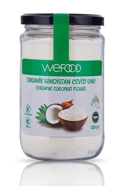 Wefood Organik Glutensiz Hindistan Cevizi Unu 320 gr (Organik Sertifikalı)