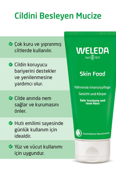 Weleda Skin Food Nemlendirici ve Besleyici Organik Bakım Kremi 75ml - Çok Kuru ve Kuru Ciltler için