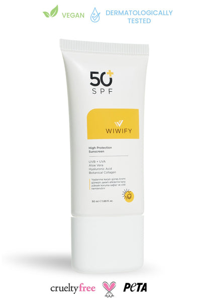 Wiwify Leke Karşıtı Cilt Tonu Eşitleyici Yüksek Korumalı Güneş Kremi Spf 50 50Ml (Aloe Vera Özlü) Pa