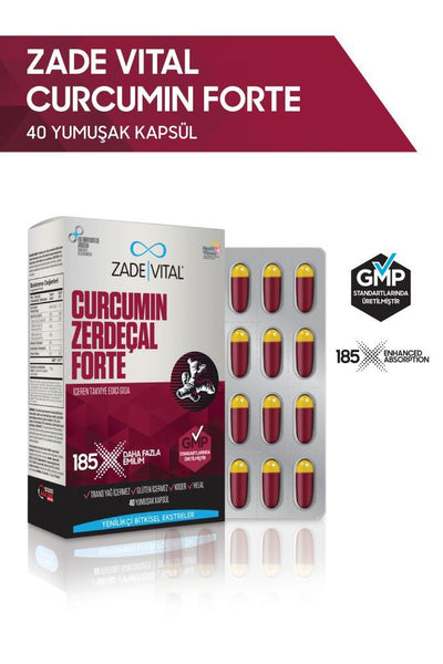 Zade Vital Curcumin Zerdeçal Forte 1000 Mg 40 Kapsül