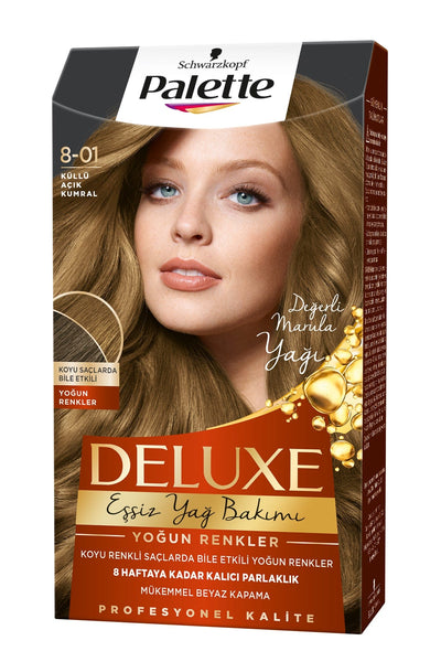 Palette Deluxe Yoğun Renkler 8-01 Küllü Açık Kumral