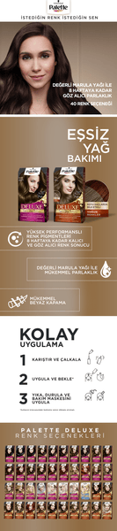 Palette Deluxe Yoğun Renkler 8-01 Küllü Açık Kumral